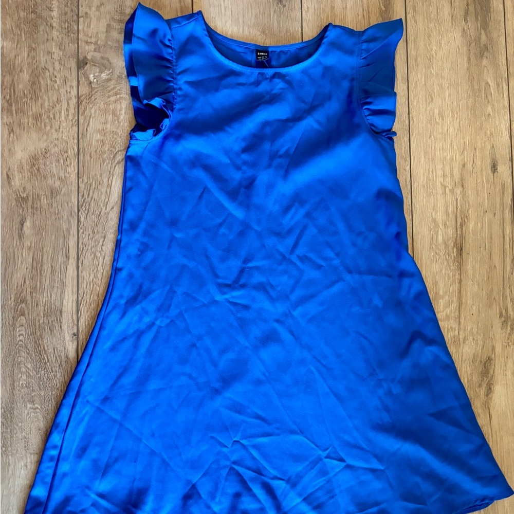 Women’s XS Royal Blue Ruffle Sleeve Dress